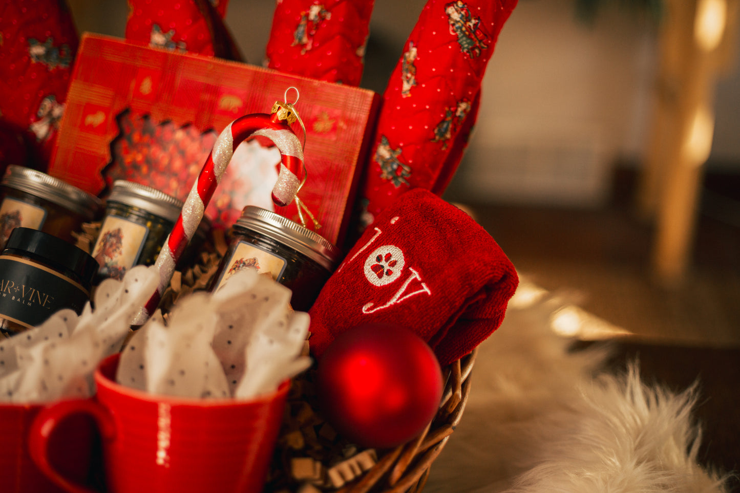 CUSTOM Large One-Of-A-Kind Vintage Holiday Gift Basket