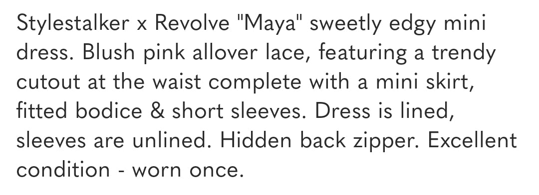 Stylestalker Maya Dress