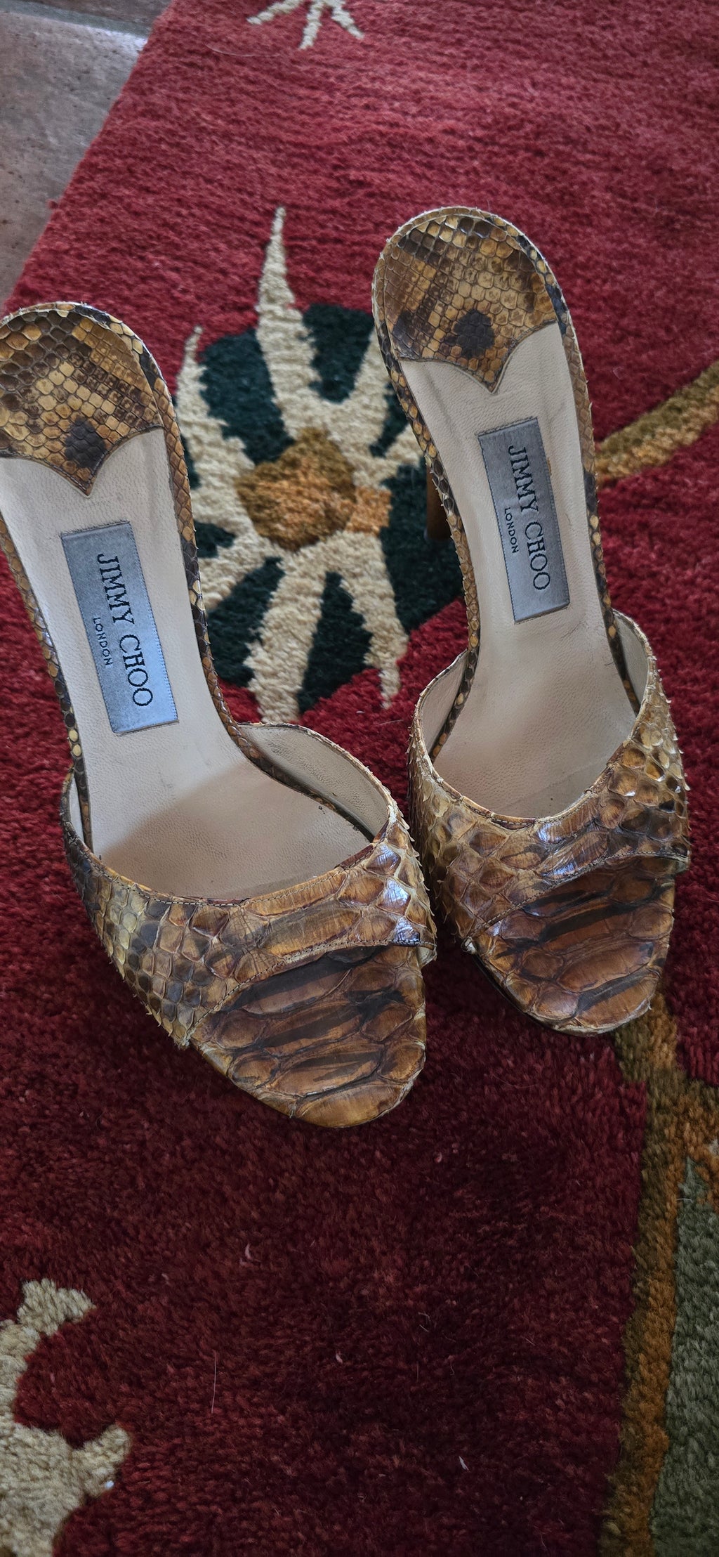 JIMMY CHOO WOMEN OPEN TOE HIGH HEEL MULES