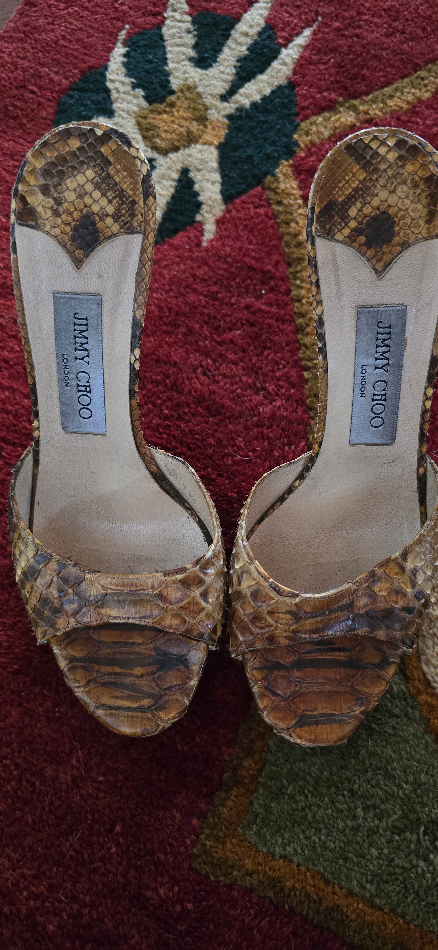 JIMMY CHOO WOMEN OPEN TOE HIGH HEEL MULES