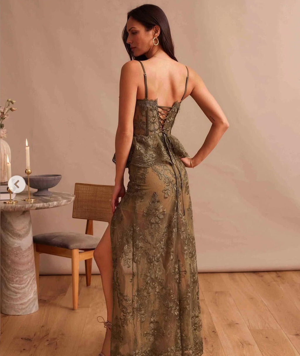 V. Chapman Ophilia lace maxi Dress