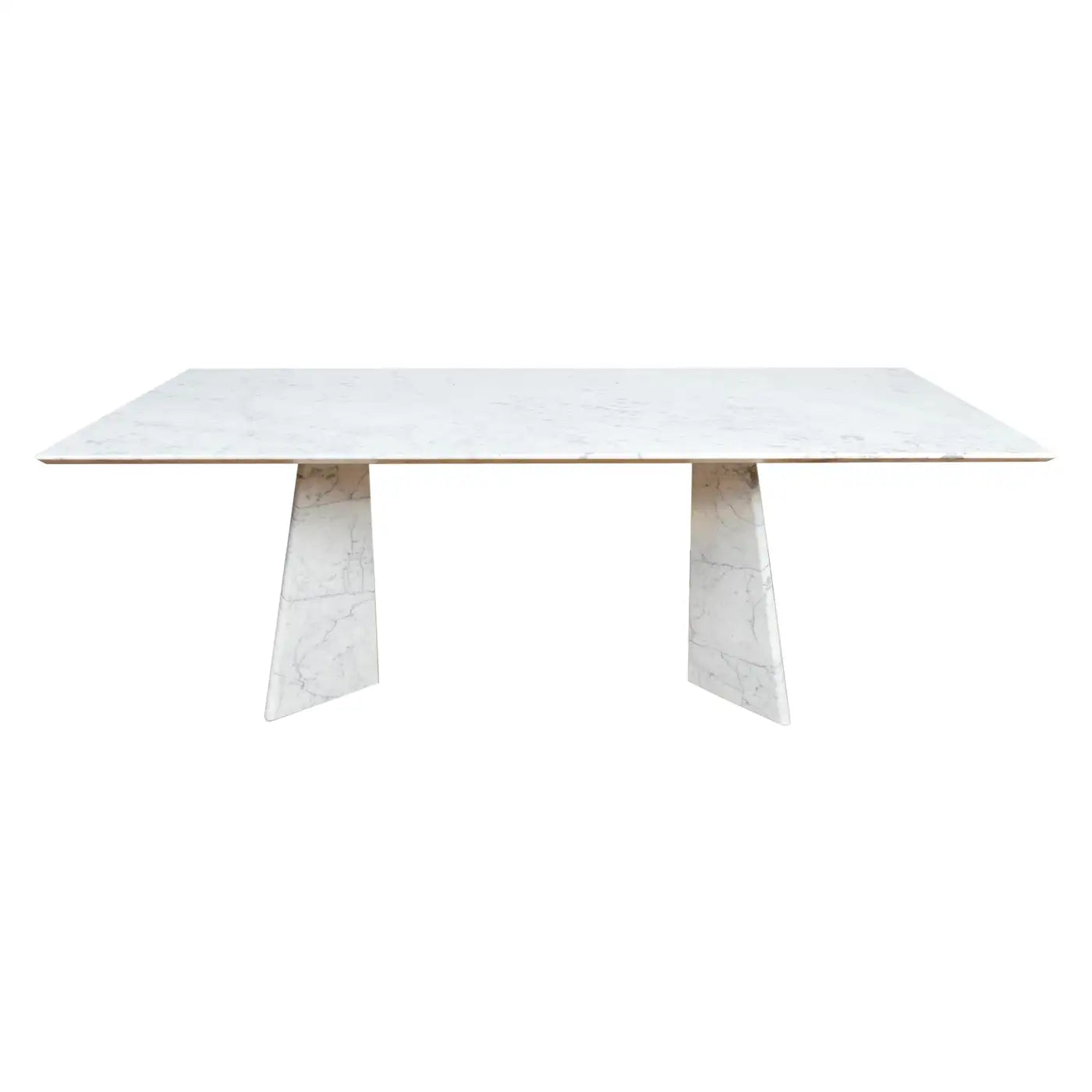 Mid-Century Solid Marble Dining Table