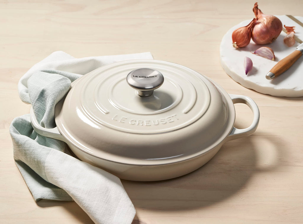 Le Creuset Enameled Cast Iron Signature Braiser, 5 qt. , Meringue