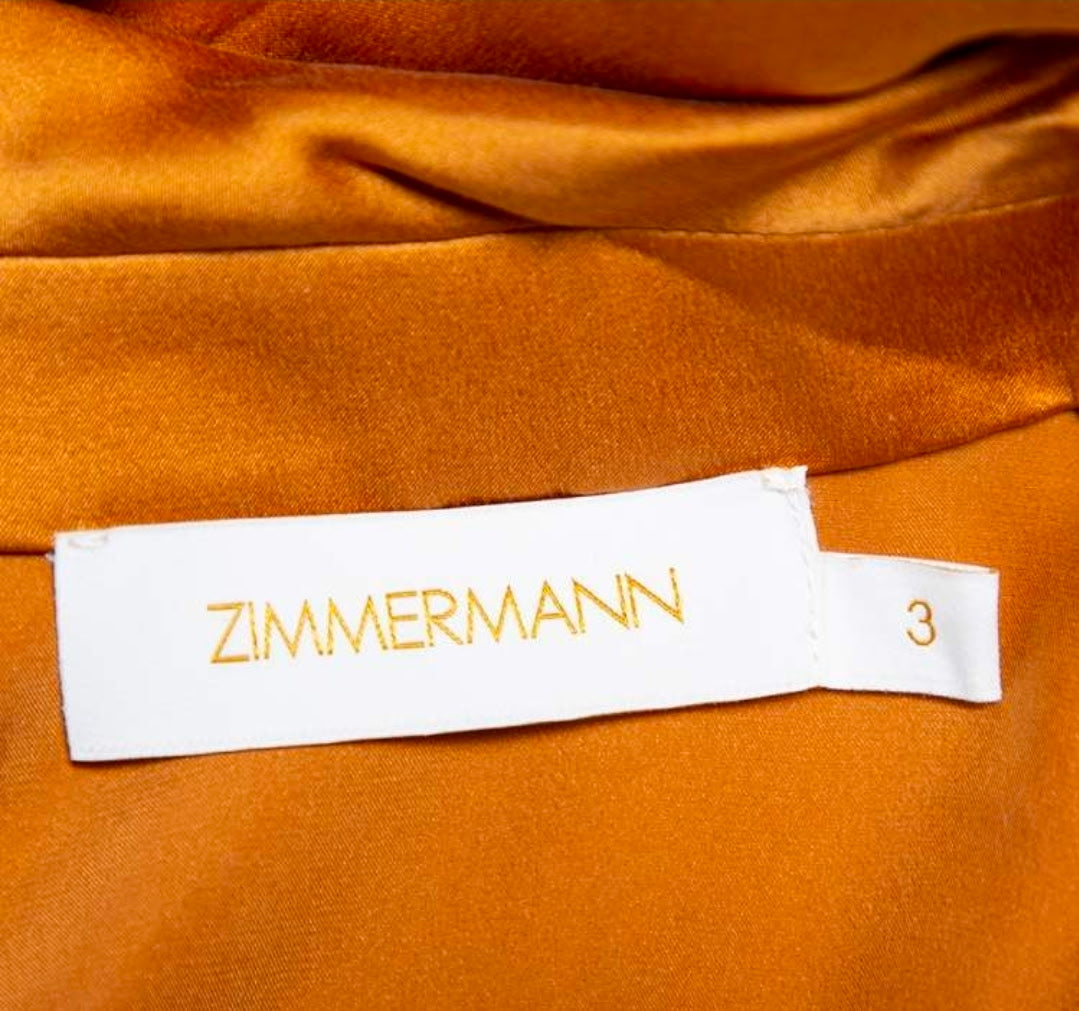 Zimmermann Gold Satin Faux Wrap
