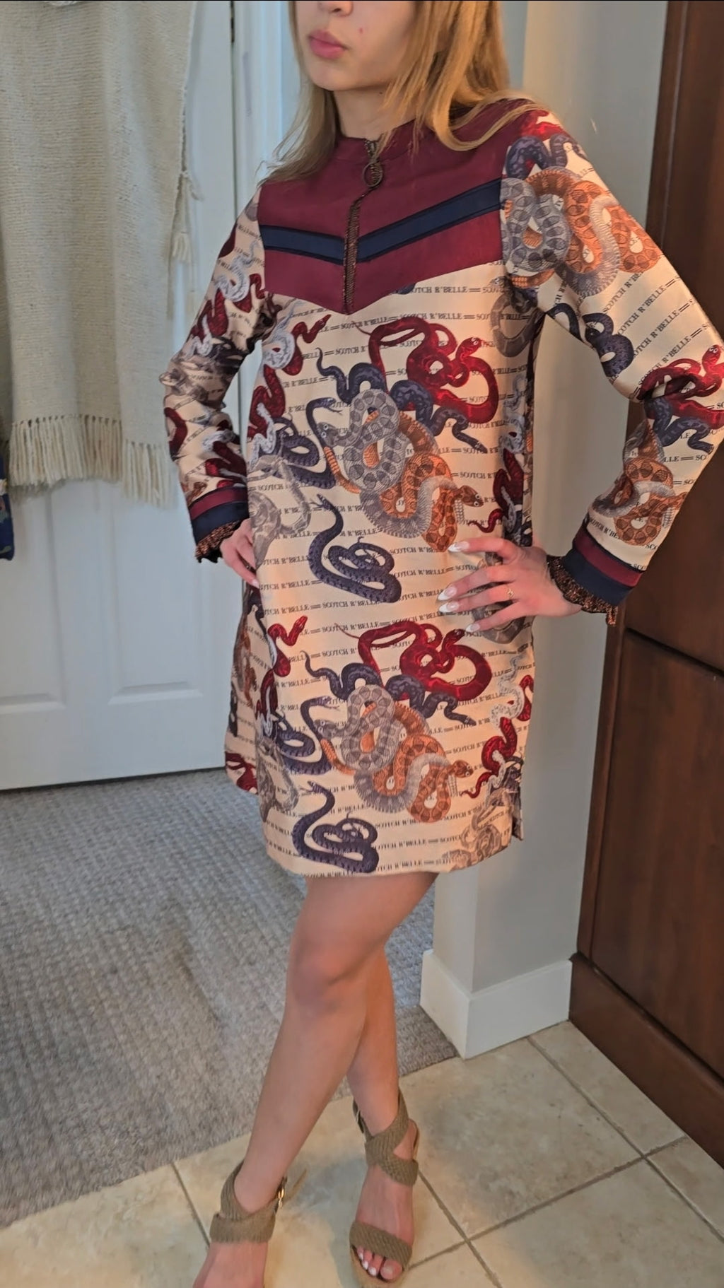 Scotch and soda Stargazer Snake Dress