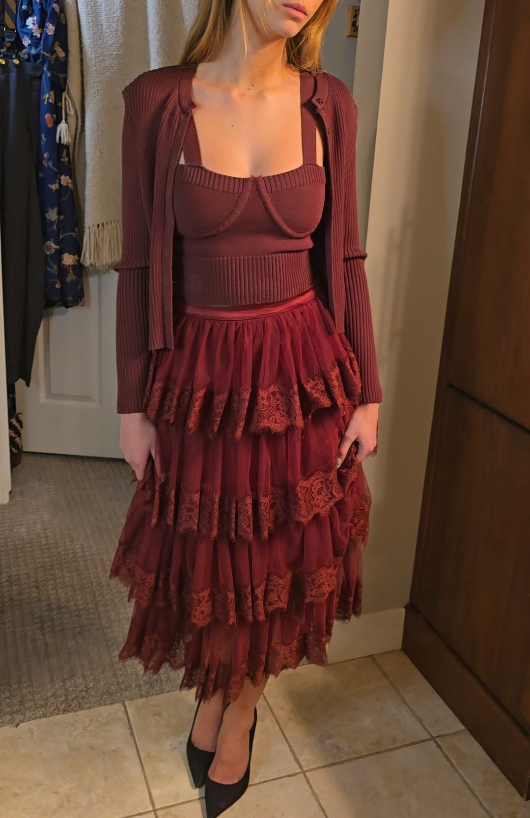 Rachel Parcell/Zara Set Cupcake layered mini skirt