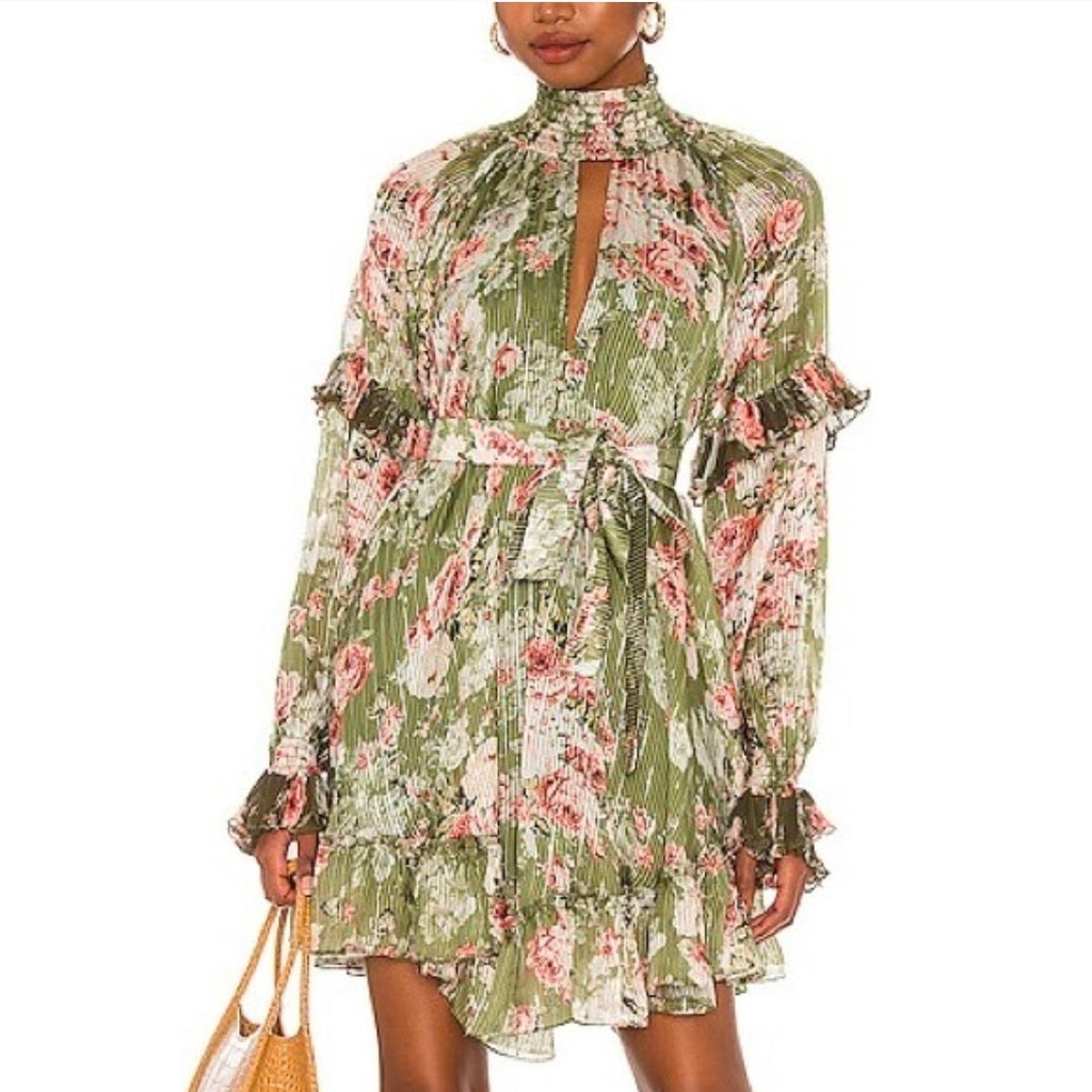 HEMANT AND NANDITA Neem Voluminous Mini Dress