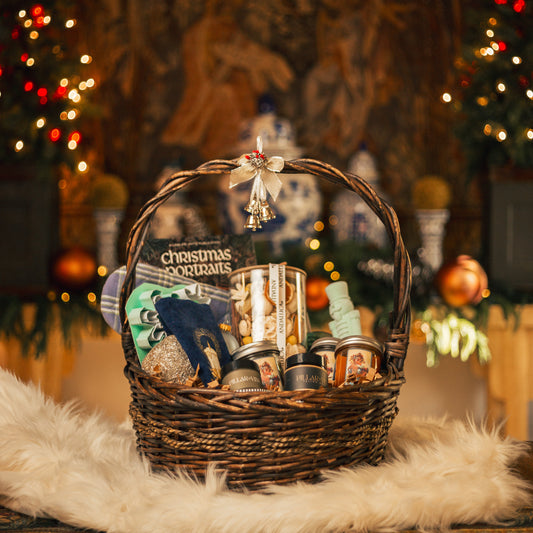 Large One-Of-A-Kind Vintage Holiday Gift Basket