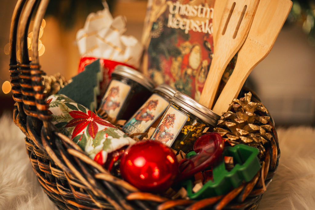 Small One-Of-A-Kind Vintage Gift Basket