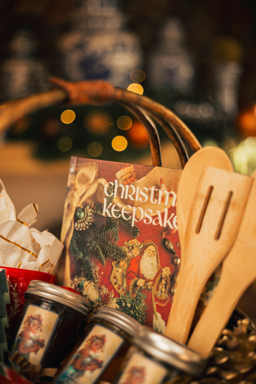 Small One-Of-A-Kind Vintage Gift Basket