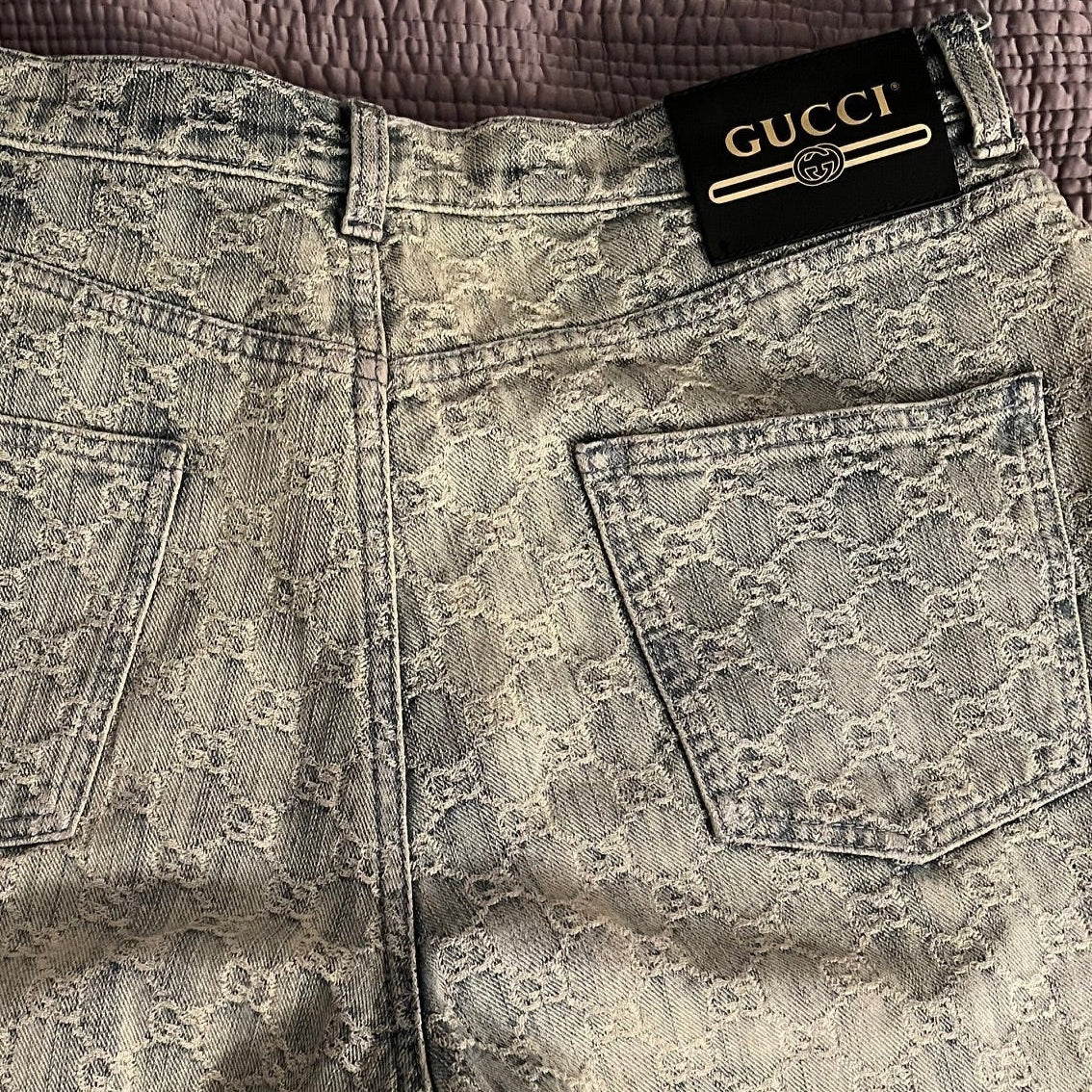 GUCCI Straight Leg Logo Jeans