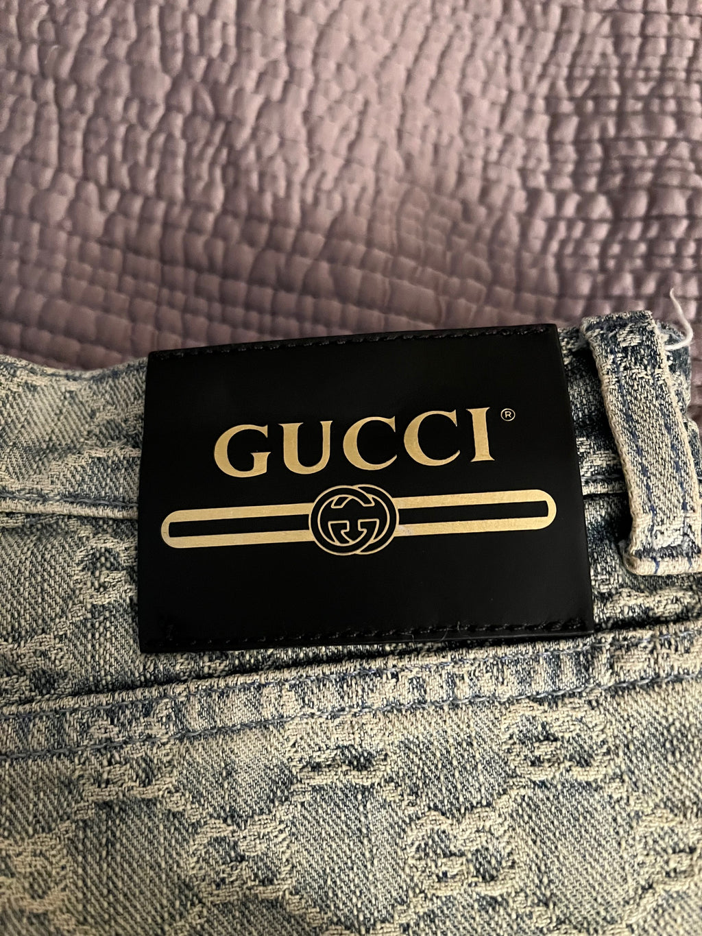 GUCCI Straight Leg Logo Jeans