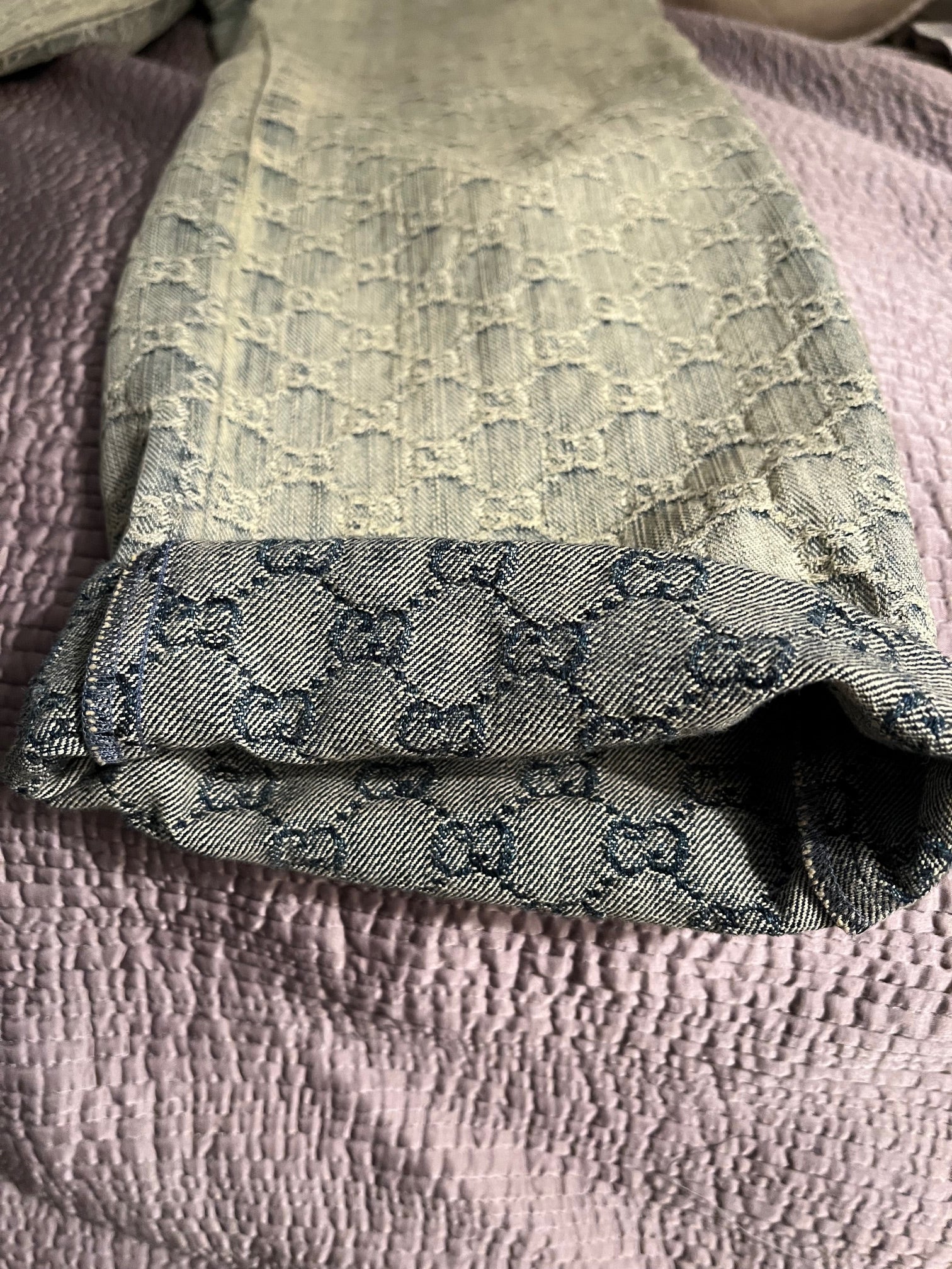 GUCCI Straight Leg Logo Jeans