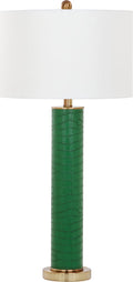 Safavieh Ollie Faux Alligator Table Lamp Dark Green