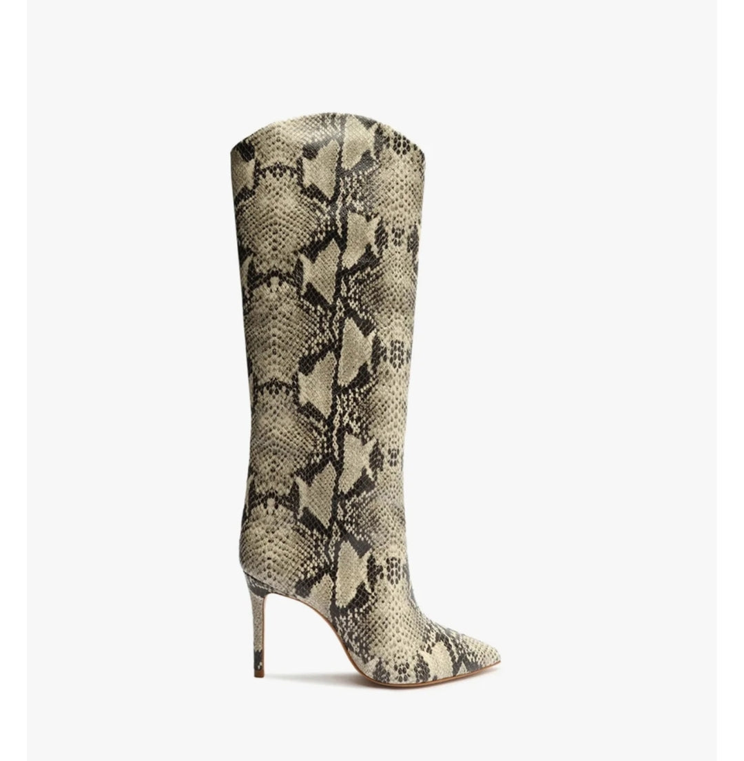Schutz Maryana Snakeskin Boots