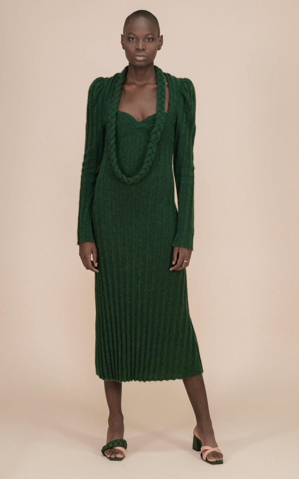 Johanna Ortiz Life Enigmas Alpaca-Knit Midi Dress