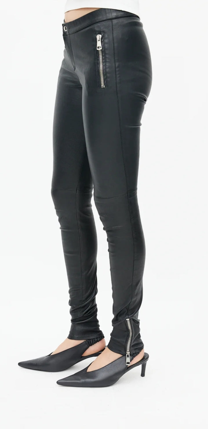 Gucci leather skinny pants