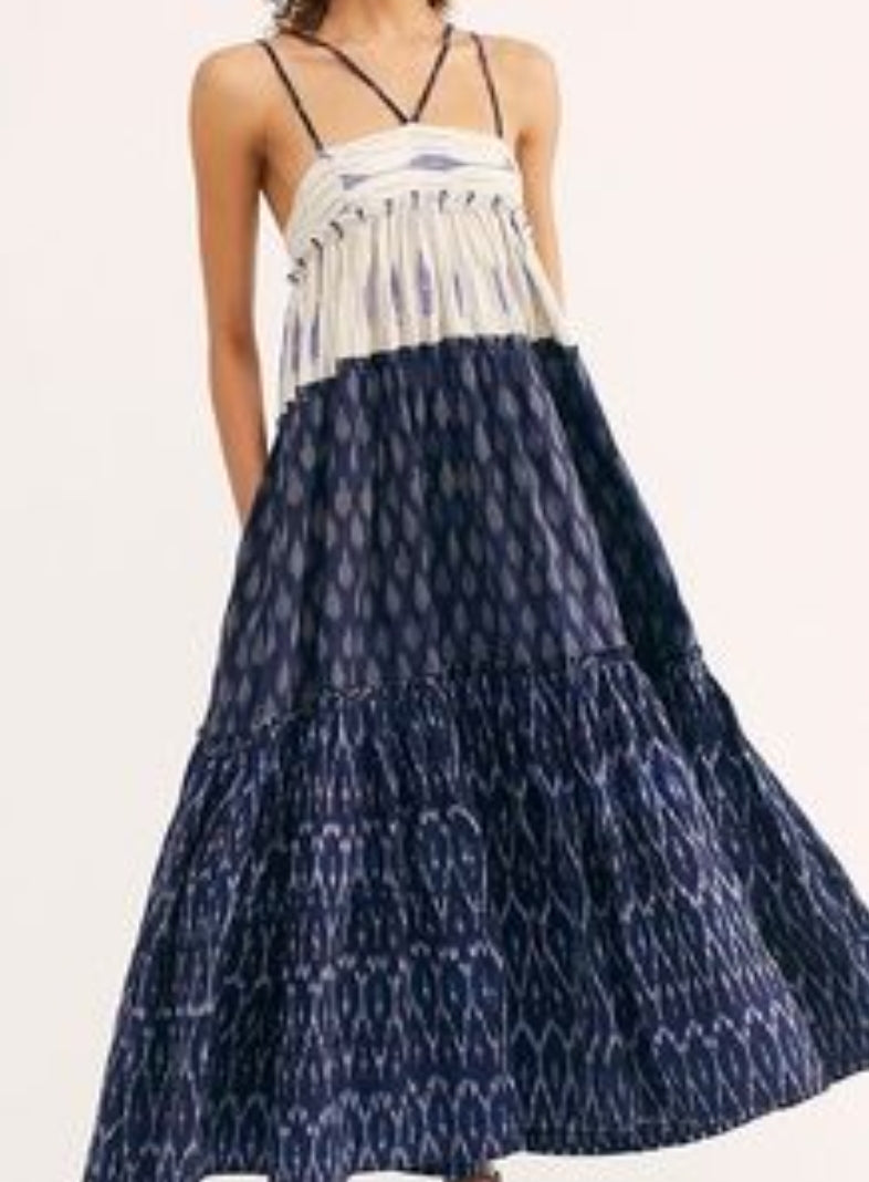 Free people boho batik dress