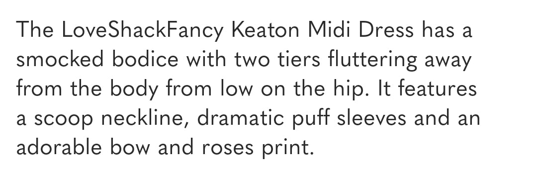 LOVESHACKFANCY Keaton floral cotton dress