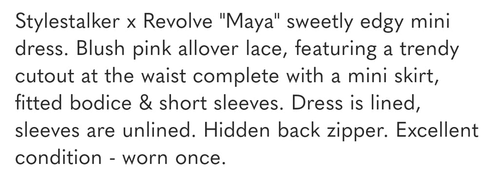 Stylestalker Maya Dress