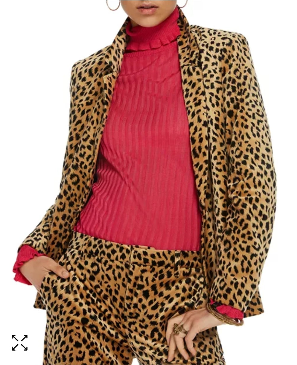 Scotch&Soda Leopard Velvet Pantsuit