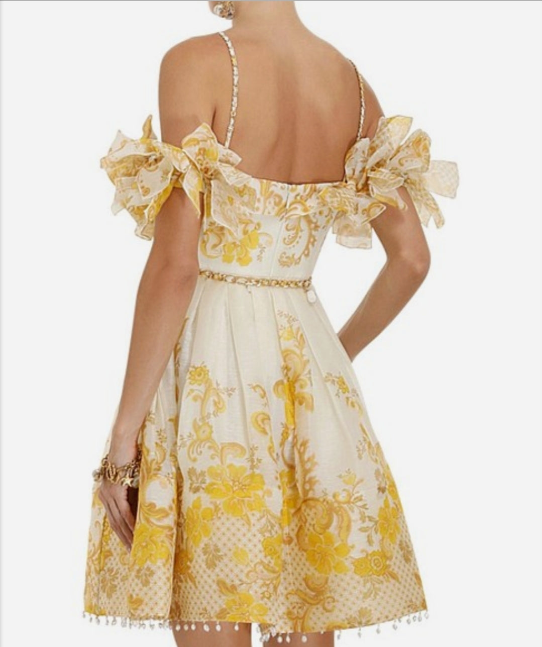 Zimmermann Postcard Bow Sleeve Dress