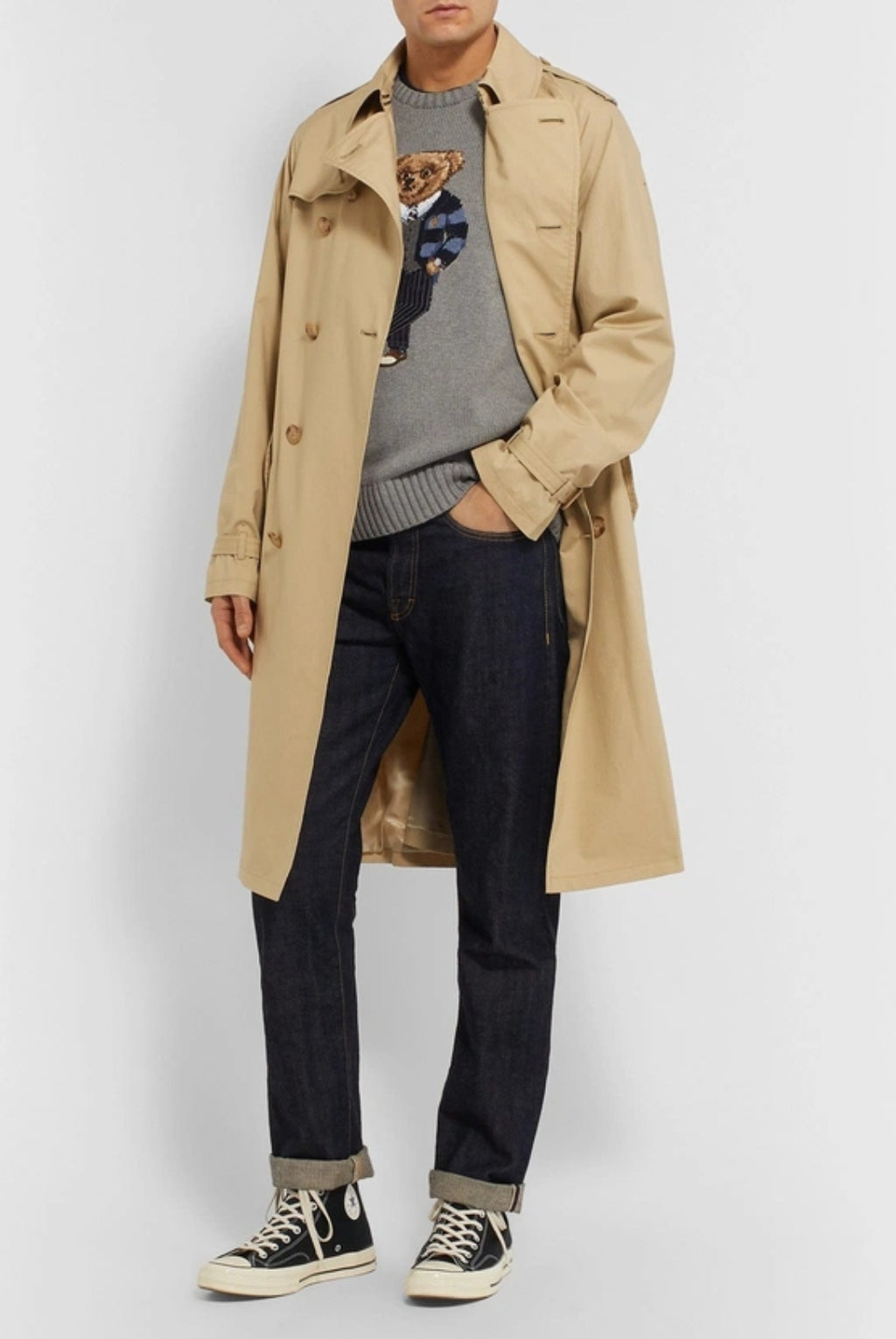 Polo Ralph Lauren - Polo Bear Intarsia Cotton Sweater - Gray