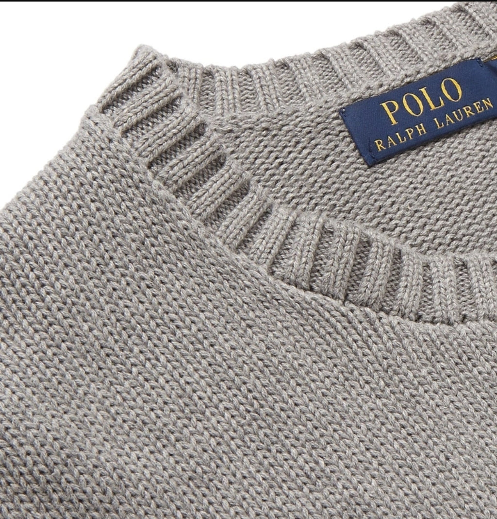 Polo Ralph Lauren - Polo Bear Intarsia Cotton Sweater - Gray