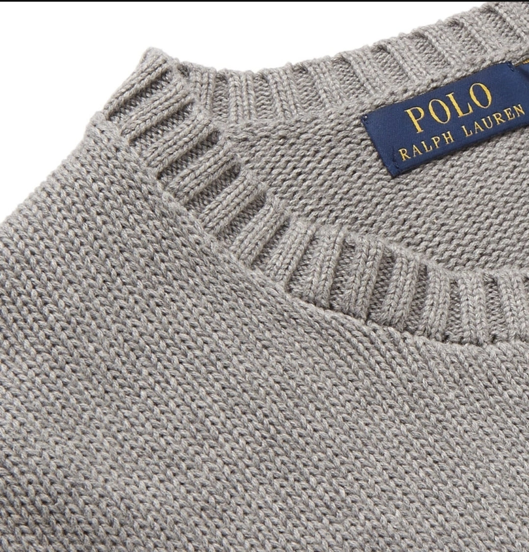 Polo Ralph Lauren - Polo Bear Intarsia Cotton Sweater - Gray