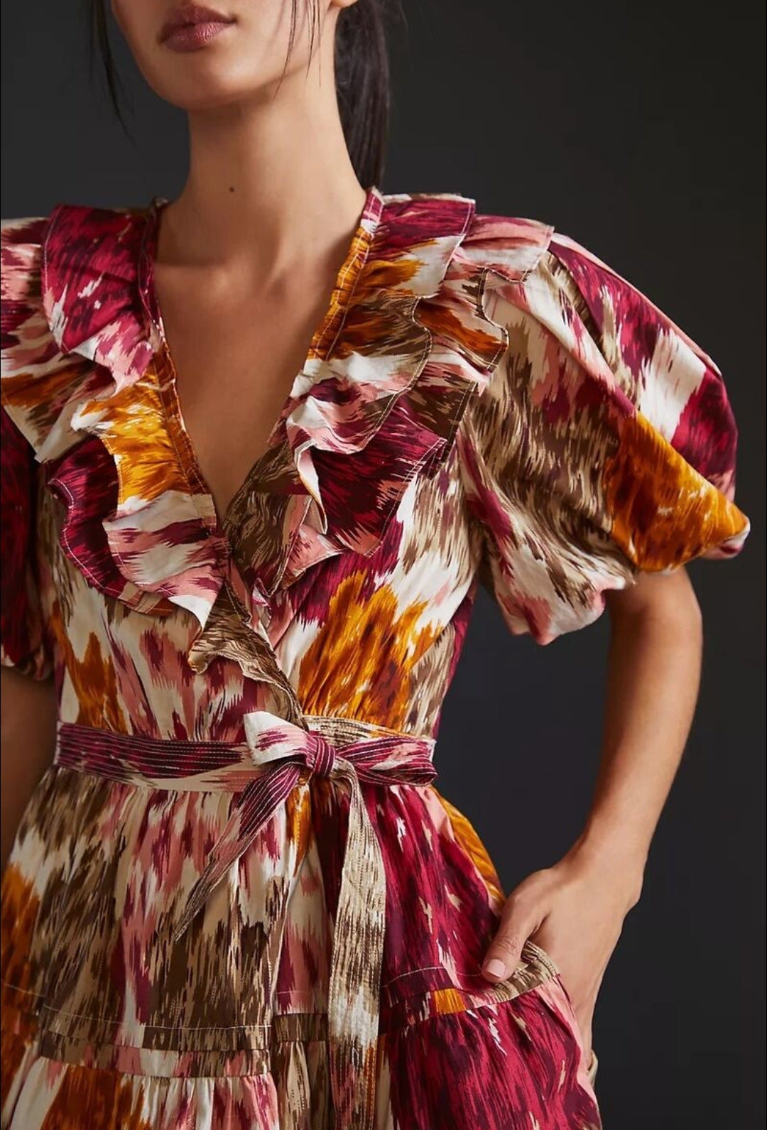 Love the Label Ruffled Wrap Mini