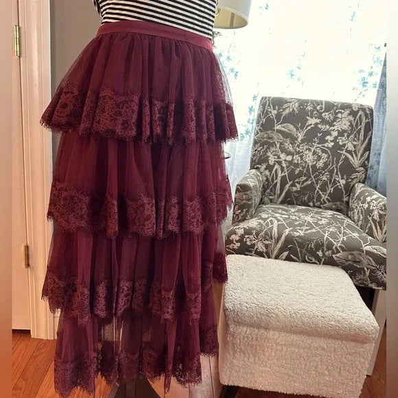 Rachel Parcell Cupcake layered midi skirt